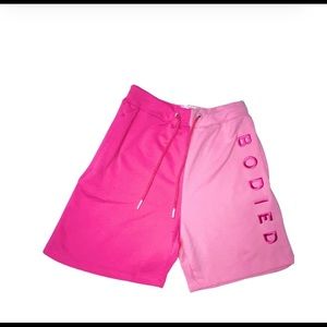 uptimum Bodifed 2 toned pink shorts w/ drawstring
